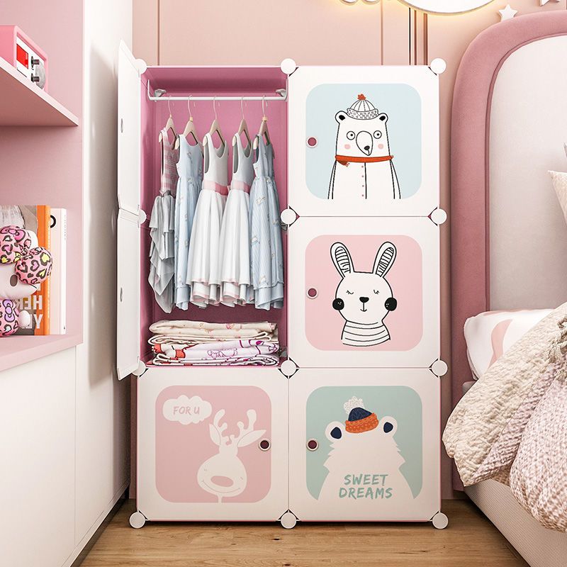 Baby Clothing Wardrobe - Children Wardrobe Clothes Folding Cabinets Simplicity