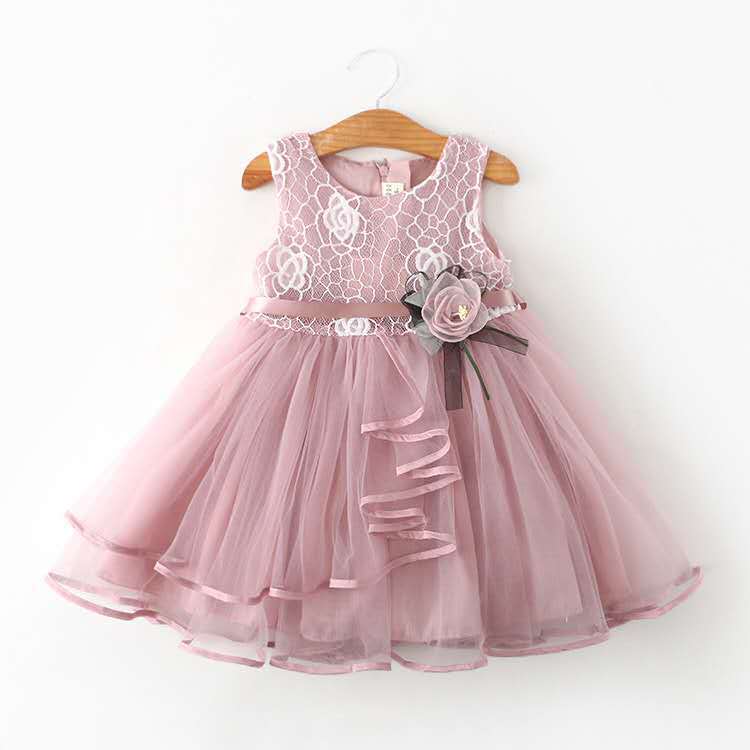 Baby Clothing Line - Sleeveless Baby Kids Lace Mesh Dresses