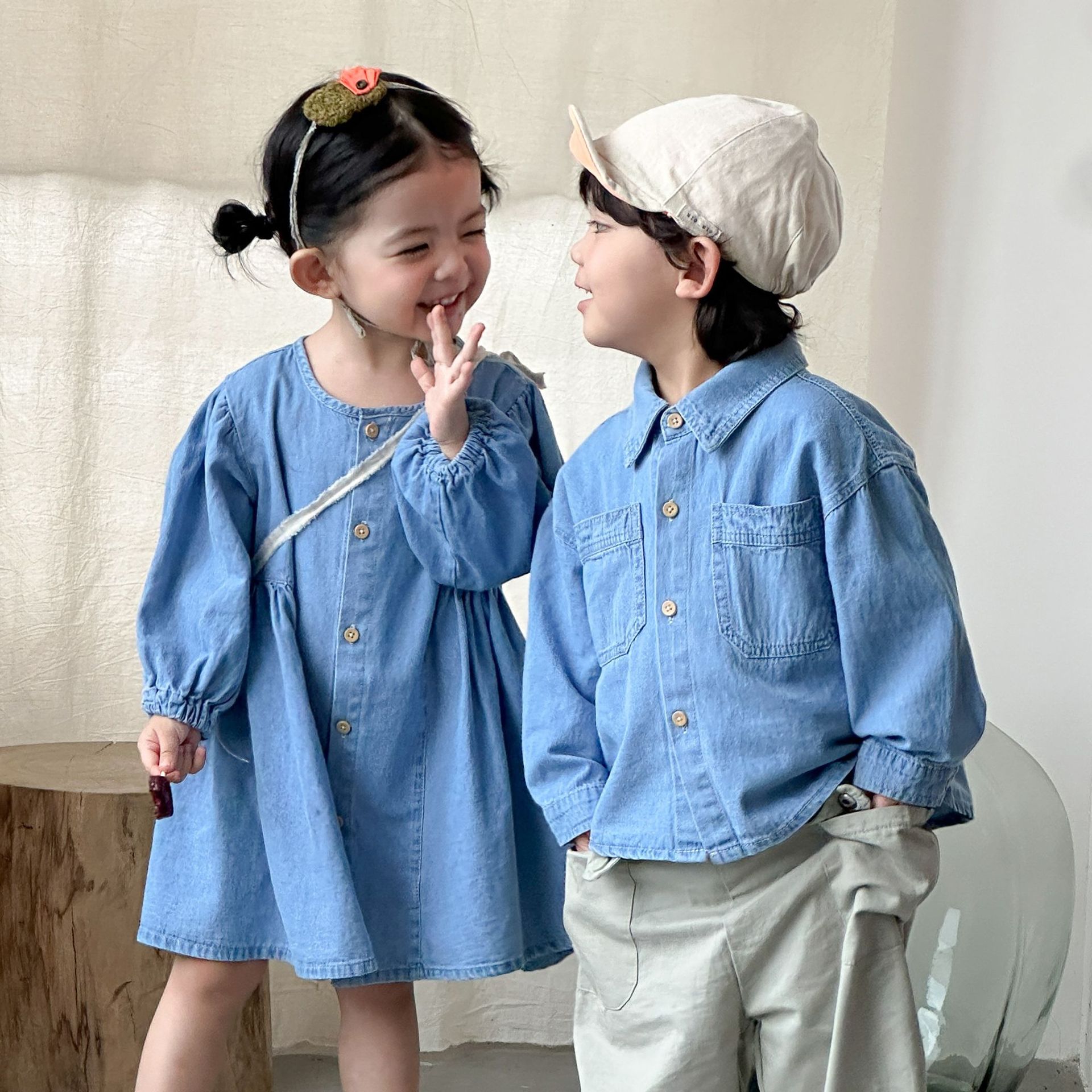 Baby Clothing Line - Girls Denim Dress Children 2026 New
