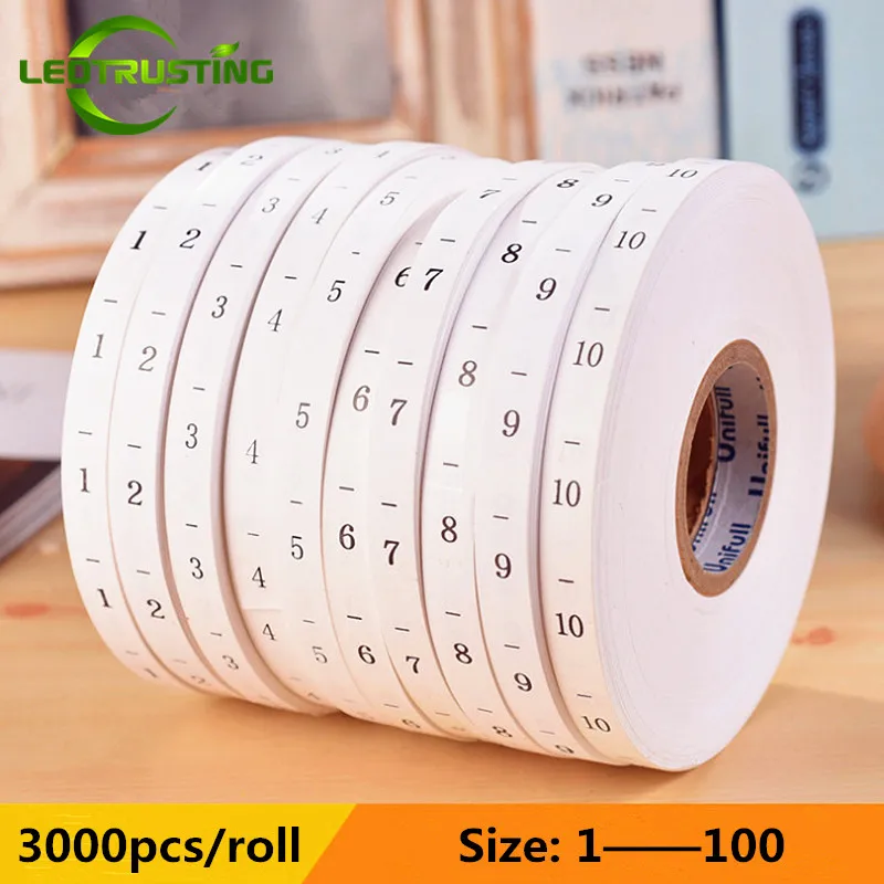 3000PCS/Roll 1-100 Number Size - Baby Clothing Labels review and price