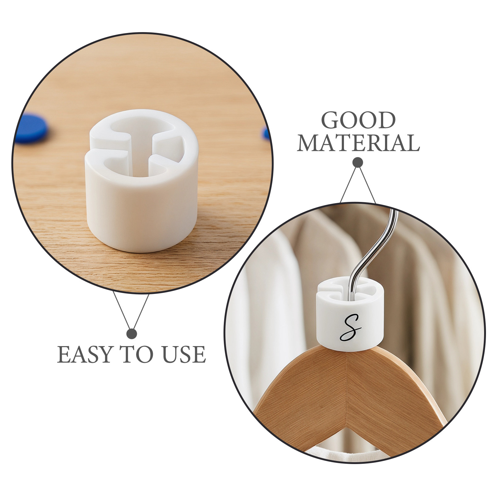 100Pcs Round Plastic Clothes H - Baby Clothing Hanger Dividers review and price